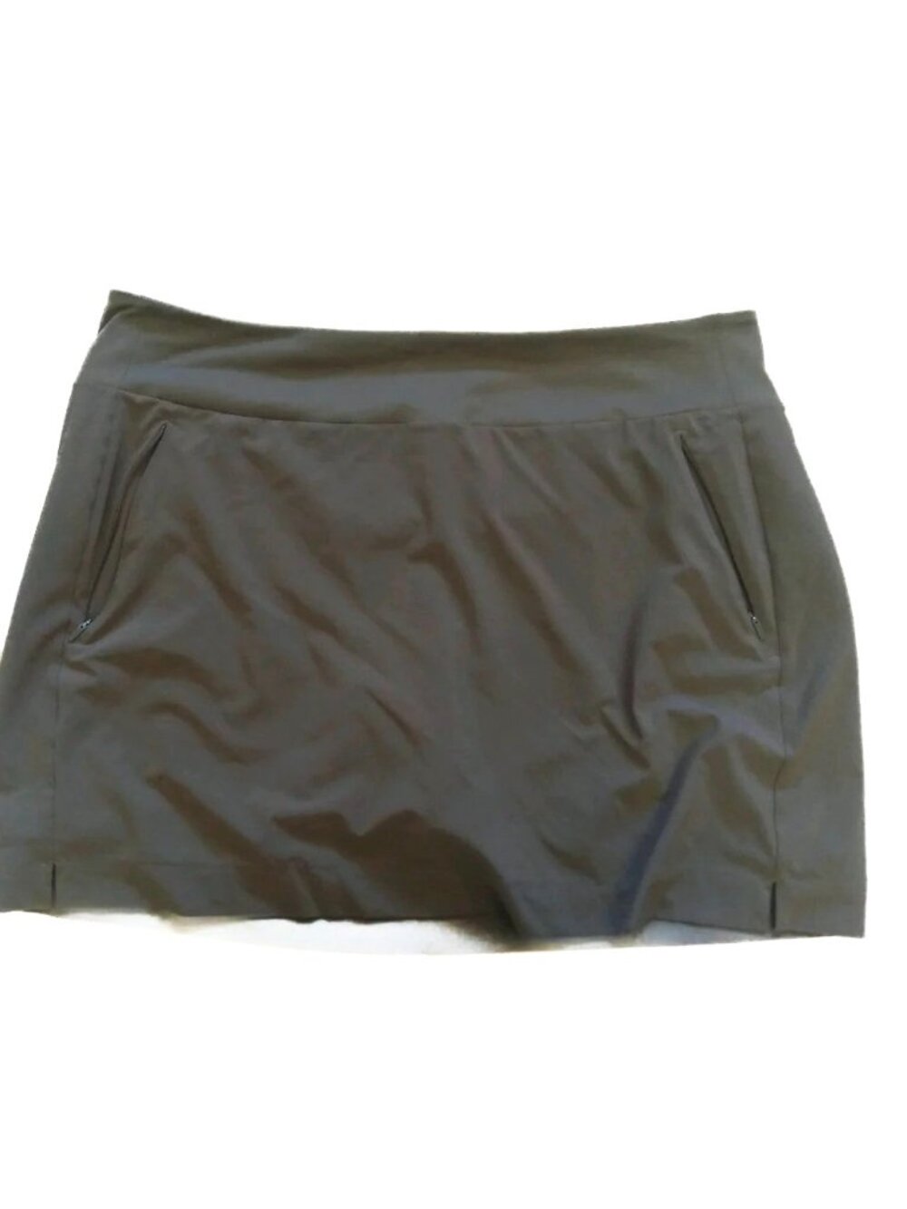 Athleta Soho Skort Mountain Olive Green Packable Travel Hiking Skirt Size 8 - Picture 7 of 14